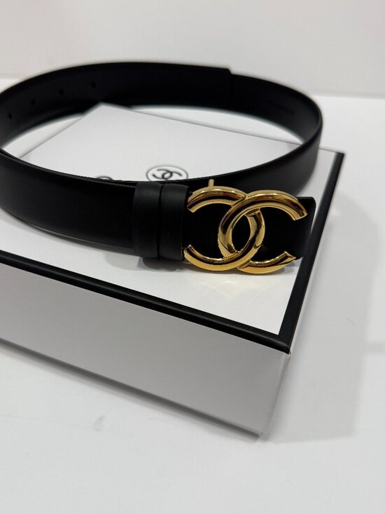 Chanel Women\'s Black Belt SZ 85 main image 4